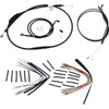Burly Brand #B30-1136 - Jail Bar Cable Kit - 12" Handlebars - Black Vinyl - '04-'06 XL