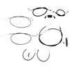 LA Choppers #LA-8321KT2-16B - Complete Black Vinyl Braided Handlebar Cable/Brake Line Kit - 15"-17" Handlebars - '13-'22 Sportster