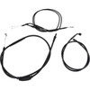 Burly Brand #B30-1139 - Jail Bar Cable Kit - 10" Handlebars - Black Vinyl - '07-'13 XL