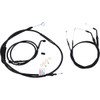 Burly Brand #B30-1140 - Jail Bar Cable Kit - 12" Handlebars - Black Vinyl - '07-'13 XL
