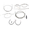 LA Choppers #LA-8151KT2A-16 - Complete Stainless Braided Handlebar Cable/Brake Line Kit - 15"-17" Handlebars - '15 FLS