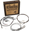 Burly Brand #B30-1146 - Cable Kit - Jail Bar - 10" Handlebars - Black Vinyl