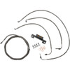 LA Choppers #LA-8055KT-16 - Standard Stainless Braided Handlebar Cable/Brake Line Kit - 15"-17" Ape Hangers - '17-'19 Touring