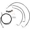 LA Choppers #LA-8055KT-16B - Standard Black Vinyl Handlebar Cable/Brake Line Kit - 15"-17" Ape Hangers - '17-'19 Touring