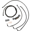LA Choppers #LA-8055KT-19M - Standard Midnight Braided Handlebar Cable/Brake Line Kit - 18"-20" Ape Hangers - '17-'19 Touring