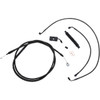 LA Choppers #LA-8152KT-13M - Standard Midnight Braided Handlebar Cable/Brake Line Kit - 12"-14" Ape Hangers - '18-'22 Softail