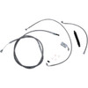 LA Choppers #LA-8152KT-16 - Standard Stainless Braided Handlebar Cable/Brake Line Kit - 15"-17" Ape Hangers - '18-'22 Softail