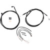 LA Choppers #LA-8153KT2-16M - Complete Midnight Braided Cable Kit - 15"-17" Handlebars - '18-'19 Softail
