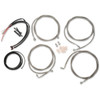 LA Choppers #LA-8054KT2-16 - Complete Stainless Braided Handlebar Cable/Brake Line Kit - 15"-17" Handlebars - '17-'20 Touring