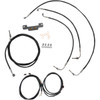 LA Choppers #LA-8055KT3-16B - Complete Plug-and-Play Cable Kit - 15" - 17" Handlebars - '17-'19 Touring - Black