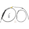 LA Choppers #LA-8155KT-16 - Standard Stainless Braided Handlebar Cable/Brake Line Kit - 15"-17" Ape Hangers - '18-'22 Softail