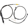 LA Choppers #LA-8155KT-19M - Standard Midnight Braided Handlebar Cable/Brake Line Kit - 18"-20" Ape Hangers - '18-'22 Softail