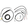 LA Choppers #LA-8155KT2-16B - Complete Black Vinyl Braided Handlebar Cable/Brake Line Kit - 15"-17" Handlebars - '18-'22 Softail