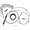 LA Choppers #LA-8155KT2-19 - Complete Stainless Braided Handlebar Cable/Brake Line Kit - 18"-20" Handlebars - '18-'22 Softail