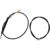 LA Choppers #LA-8156KT2-16B - Complete Black Vinyl Braided Handlebar Cable/Brake Line Kit - 15"-17" Handlebars - '18-'22 Softail