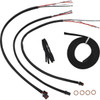 LA Choppers #LA-8156KT2-16B - Complete Black Vinyl Braided Handlebar Cable/Brake Line Kit - 15"-17" Handlebars - '18-'22 Softail