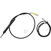 LA Choppers #LA-8156KT2-19B - Complete Black Vinyl Braided Handlebar Cable/Brake Line Kit - 18"-20" Handlebars - '18-'22 Softail