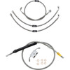 LA Choppers #LA-8157KT-13 - Standard Stainless Braided Handlebar Cable/Brake Line Kit 12"-14" Ape Hangers - '18-'24 Softail