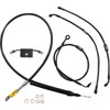 LA Choppers #LA-8157KT-13M - Standard Midnight Braided Handlebar Cable/Brake Line Kit - 12"-14" Ape Hangers - '18-'24 Softail