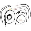 LA Choppers #LA-8157KT2-13M - Complete Midnight Braided Cable Kit - Quick Connect - 12"-14" Handlebars - ABS - '18-'24 Softail