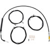 LA Choppers #LA-8056KT-13B - Standard Black Vinyl Handlebar Cable/Brake Line Kit - 12"-14" Ape Hangers - '21-'22 FLH