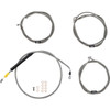 LA Choppers #LA-8056KT-19 - Standard Stainless Braided Handlebar Cable/Brake Line Kit - 18"-20" Ape Hangers - '21-'22 FLH
