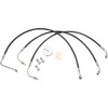 LA Choppers #LA-8005B13B - Brake Line - 12" - 14" Ape Hanger Handlebars - Black