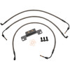 LA Choppers #LA-8011B16M - Brake Lines - 15" - 17" Ape Hanger Handlebars - Midnight