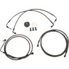 LA Choppers #LA-8051B13M - Brake Lines - 12" - 14" Ape Hanger Handlebars - Midnight