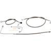LA Choppers #LA-8151B13 - Brake Lines - 12" - 14" Ape Hanger Handlebars - Stainless Steel