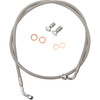 LA Choppers #LA-8153B16 - Brake Lines - 15" - 17" Ape Hanger Handlebars - Stainless Steel