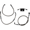 LA Choppers #LA-8154B08M - Brake Lines - Mini Ape Hanger Handlebars - Midnight