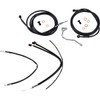Burly Brand #B30-1185 - Complete Black Vinyl Handlebar Cable/Line Kit for Ape Hangers - 14" - ABS - '17-'20 Touring