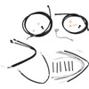 Burly Brand #B30-1181 - Complete Black Vinyl Handlebar Cable/Line Kit for Ape Hangers - 18" - ABS - '15-'16 FLTR