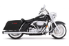 Rinehart Racing 100-0103C - True Dual Exhaust for 95-08 Harley Touring - 3.5" / Black with Chrome End Caps