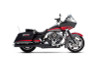 Rinehart Racing 200-0104 - 2-into-1 Exhaust for Harley Touring for 95-08 - 1995-2008 / Chrome w/ Black End Caps