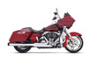 Rinehart Racing 200-0105C - 2-into-1 Exhaust for Harley Touring for 95-08 - 1995-2008 / Black w/ Chrome End Caps