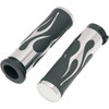 Drag Specialties - Flamed Grips - Chrome