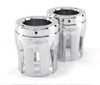 Rinehart Racing 900-0117 - Moto Series Castle End Cap - 4" / Chrome / Castle Replacement End Cap (single)