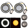 Hogworks Hogworkz® Halomaker® Led Front Turn Signals for Harley-davidson® | 1157 Base, Bullet Lens