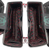Hogworks Hogworkz® Aftermarket Stretched Saddlebag Liners '94-'13 | Black w/ Red Stitching