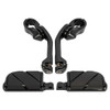 Hogworks Long Angled Adjustable Highway Foot Pegs & Clamps | Black