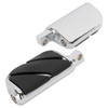 Hogworks Long Angled Adjustable Highway Foot Pegs & Clamps | Chrome