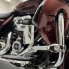 Hogworks Long Angled Adjustable Highway Foot Pegs & Clamps | Chrome