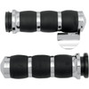 Avon Grips #AIR-93-BOSS - 3-Ring Velvet Air Grips - Throttle Boss - Chrome