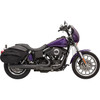 Bassani Xhaust #13321R - 2:1 Exhaust - Black - Megaphone - Long - '91-'05 FXD