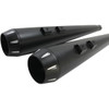 Bassani Xhaust #1F66RB - Down Under Exhaust - Black - Megaphone