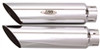 Tab Performance #111-1220 - V-ROD Slash Cut Exhaust Pipes (BAFFLED) | Chrome
