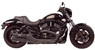 Tab Performance #111-2220 - Night Rod Special Slash Cut Exhaust Pipes (Removable Baffle) | Black