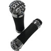 Eddie Trotta Designs #TC-794 - Grips - 2-Piece - Crosscut - TBW - Chrome